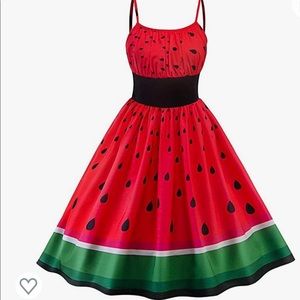 MissFox 1950s Dress Watermelon Print Dress